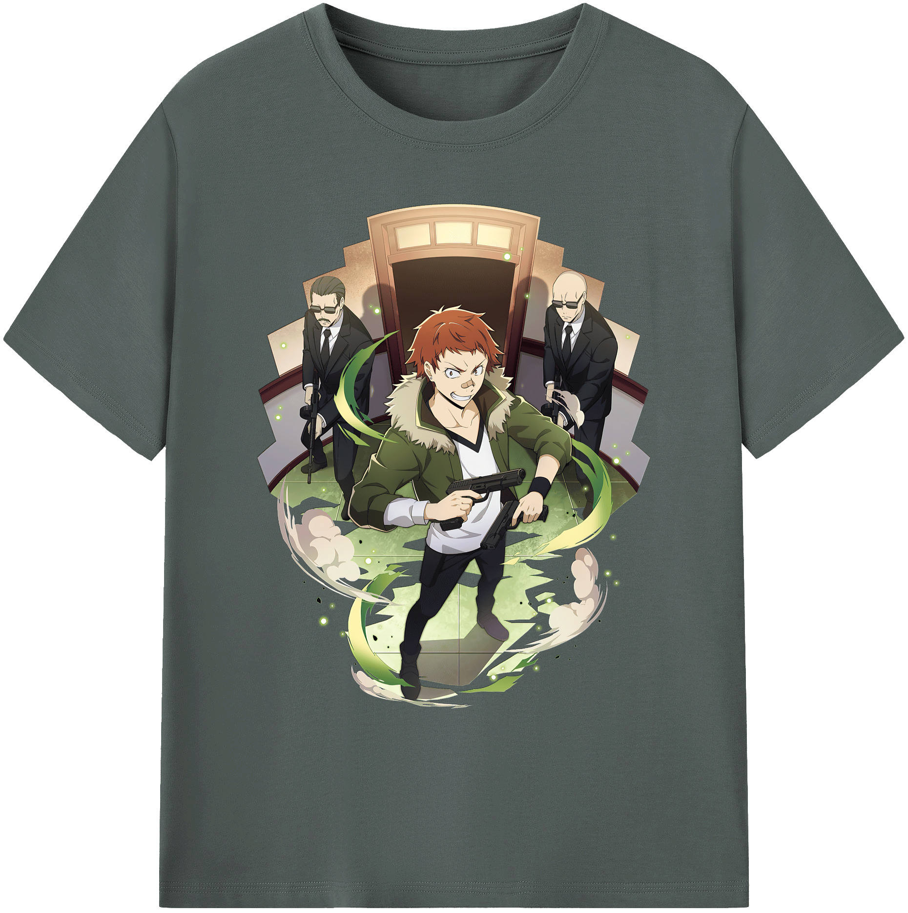 （画像用） 文豪ストレイドッグス Bungo Stray Dogs 綿100％ メンズ半袖Tシャツ｜肌触りやわらか＆通気性